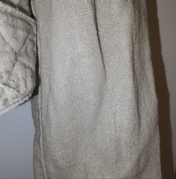 GAP linen moto jacket, M, beige with subtle metallic - Picture 4 of 5